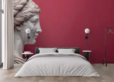 classical white marble statue of an ancient figure Wall mural