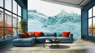 dynamic wave of clear water flowing gracefully Wall mural