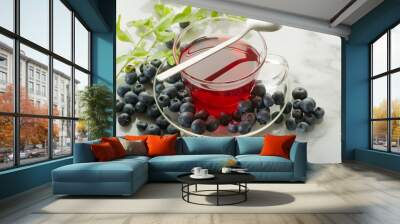 blueberry tea- te al mirtillo Wall mural