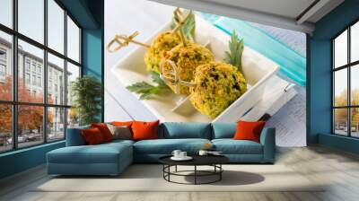 millet vegetarian meatballs Wall mural