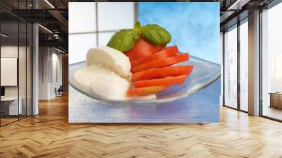 piatto di mozzarella e pomodoro Wall mural