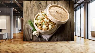 salad with cauliflower and chick-peas, healthy salad Wall mural