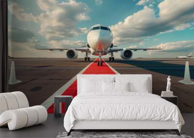 red carpet to enter a jet Wall mural