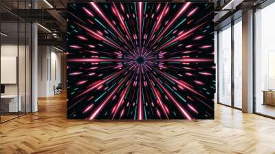 symmetrical light speed time warp effect Wall mural