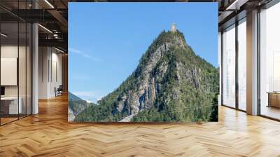 The ruins of Kronburg Castle are located on a steep rock face between Zams and Schönwies in the Tyrolean Oberland, Austria Wall mural