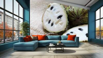 Atemoia exotic fruit, sweet and tasty Wall mural