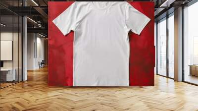 white blank t-shirt mockup Wall mural