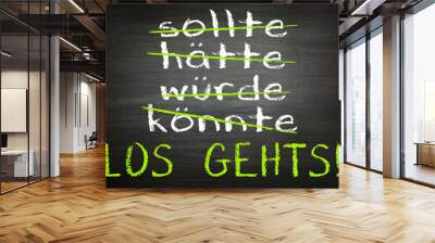 los gehts Wall mural