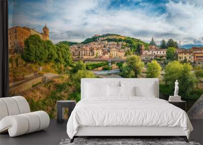 Panoramic view of the Old Town of Cosenza, Calabria, Italy Wall mural