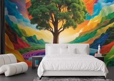 Colorful nature Wall mural