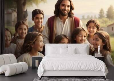 Jesus loves the little children Wall mural