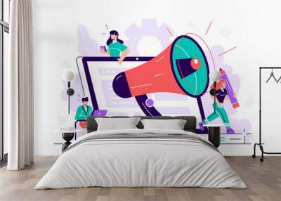 Business promotion on the Internet for a web page Wall mural