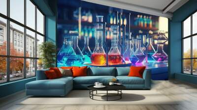 lab chemistry or science research and development concept. Wall mural