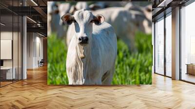 Pantanal cattle grazing in Brazilian livestock Wall mural