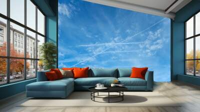 blue sky with clouds Wall mural