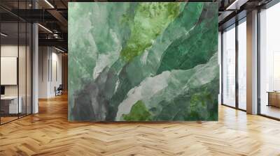 Abstract organic background with grey and green color scheme Wall mural