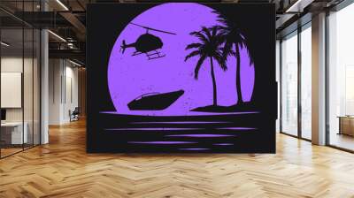 Miami Florida Beach T-shirt Print Graphic Wall mural