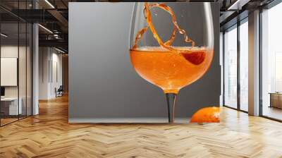 Orange drink served on the table with fruit Wall mural