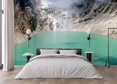 View at the Sabai Tsho Lake and Sabai Glacier in Nepal near Thangnag Wall mural