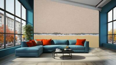 abstract landscape in pastel tones,  a collection of handmade art papers Wall mural