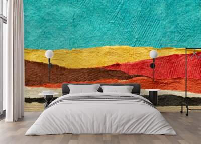 abstract paper desert landscape Wall mural