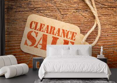 clearance sale sign on a price tag Wall mural