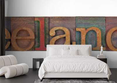 freelancer - wood type Wall mural