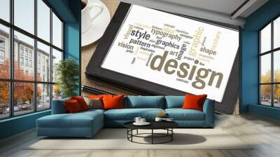 graphic design word cloud Wall mural