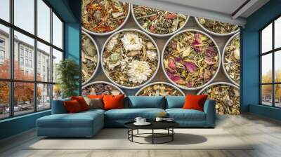 herbal blend tea collection Wall mural