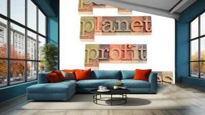 people, planet, profit, principles Wall mural