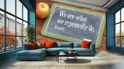 We are what ... Aristotle quote Wall mural