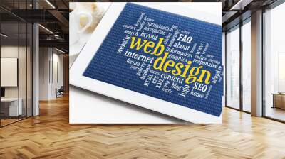 web design word cloud Wall mural