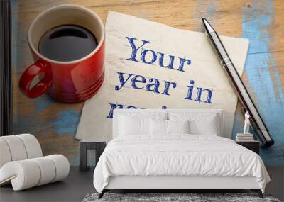 Your year in review napkin concept Wall mural