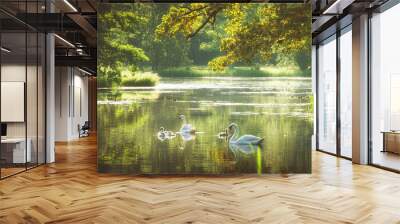 beautiful summer morning Wall mural