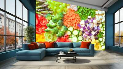 assorted cut vegetables Wall mural