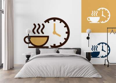 Coffee Time Logo Template Design Vector, Emblem, Design Concept, Creative Symbol, Icon Wall mural