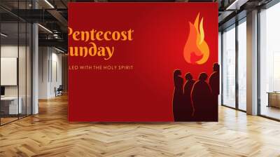 pentecost sunday banner horizontal template Wall mural