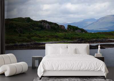 landscape with ocean and mountains Wall mural