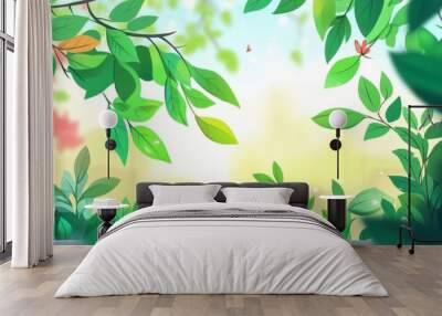 Abstract background on the theme of nature, energy conservation and ecology. Love for the earth and nature.
 Wall mural