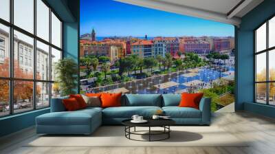 View to the Promenade du Paillon, City of Nice, France Wall mural