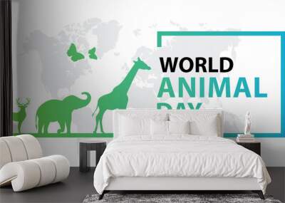 World Animal Day. Vector illustration. Wall mural