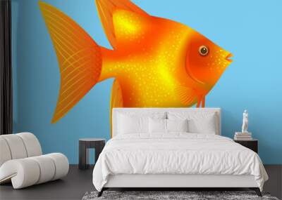 Gold fish. Vector illustration. Wall mural