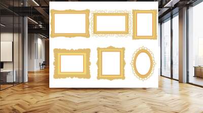 Set of picture frame isolated on white background. Flat design. Vector illustration Wall mural