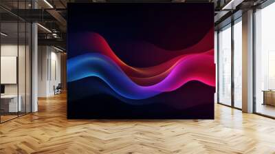 Abstract 3d rendering of twisted lines. Modern background design, illustration of a futuristic shape. High quality illustration Wall mural