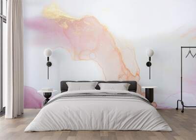 Alcohol ink sea texture. Contemporary art. Abstract art background. Multicolored bright texture. Fragment of artwork. Modern art. Inspired by the sky, as well as steam and smoke. Trendy wallpaper. Wall mural