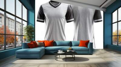 Front and back Football t shirt isolated on white background Wall mural