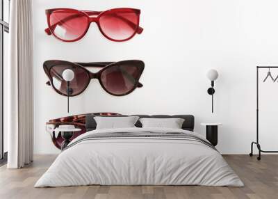 Women's sunglasses in a plastic decorative frame Wall mural