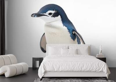 a blue and white penguin Wall mural