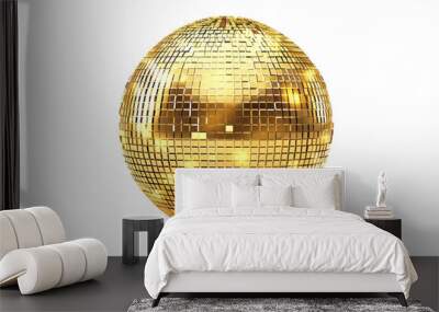 a gold disco ball with lights Wall mural