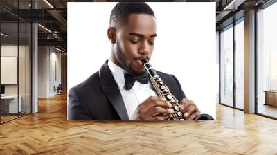 a man in a suit playing a saxophone Wall mural